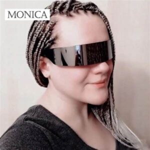 Aksen Futuristik Pada Kacamata Hitam