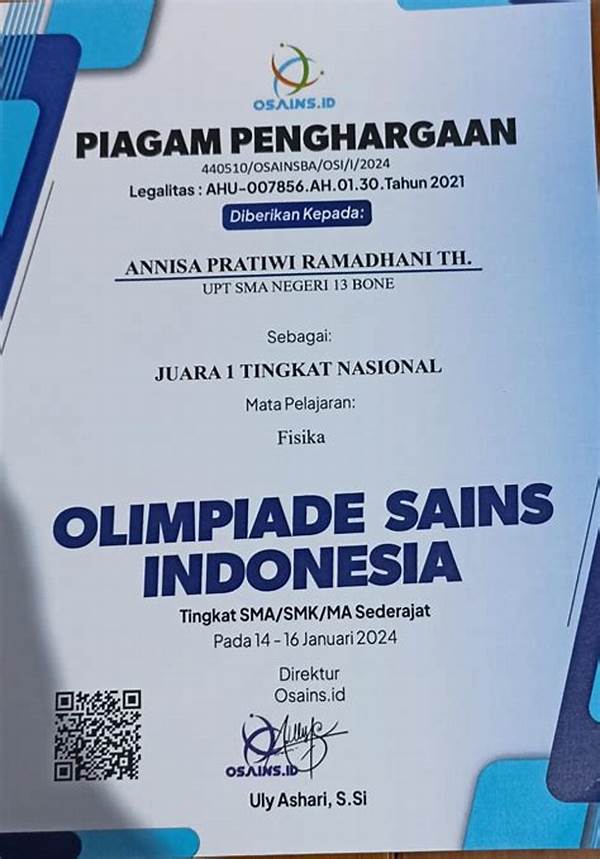 Prestasi Gemilang Olimpiade Sains Nasional