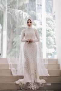 Gaun Sifon Elegan Untuk Pengantin