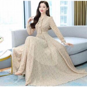 Dress Sifon Lengan Panjang.