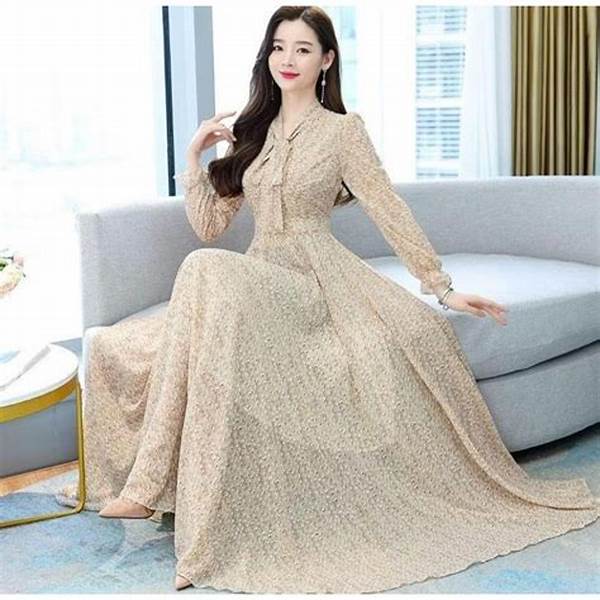 Dress Sifon Lengan Panjang.