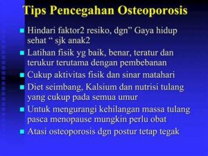 “perubahan Gaya Hidup Cegah Osteoporosis”