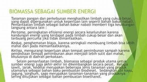 Peningkatan Efisiensi Konversi Biomassa