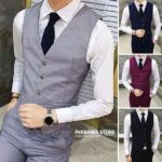 Vest Pria Desain Klasik Elegan