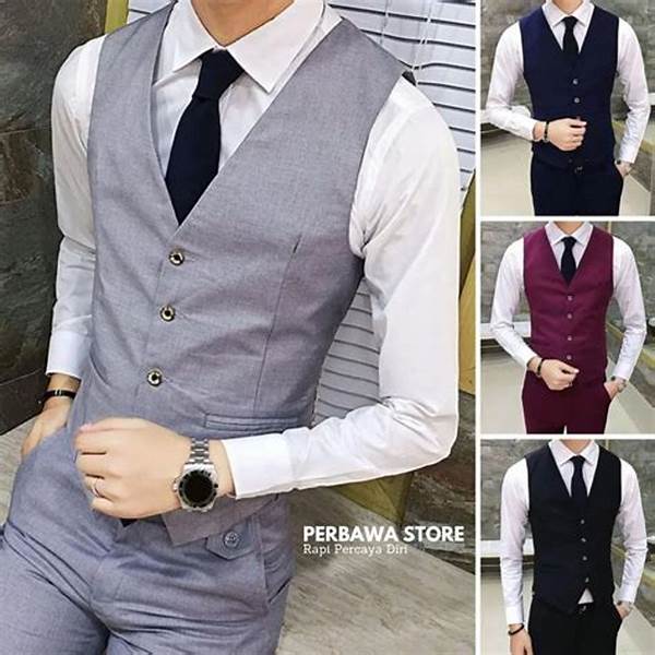 Vest Pria Desain Klasik Elegan