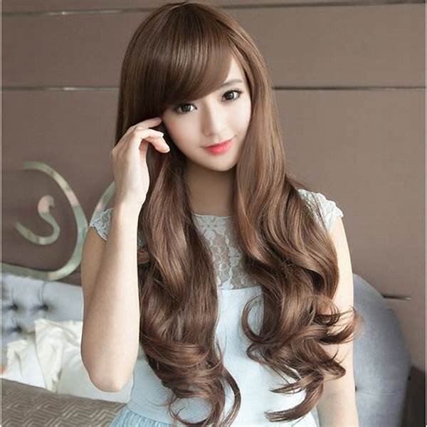 Inspirasi Gaya Rambut Korea Panjang Bergelombang Natural