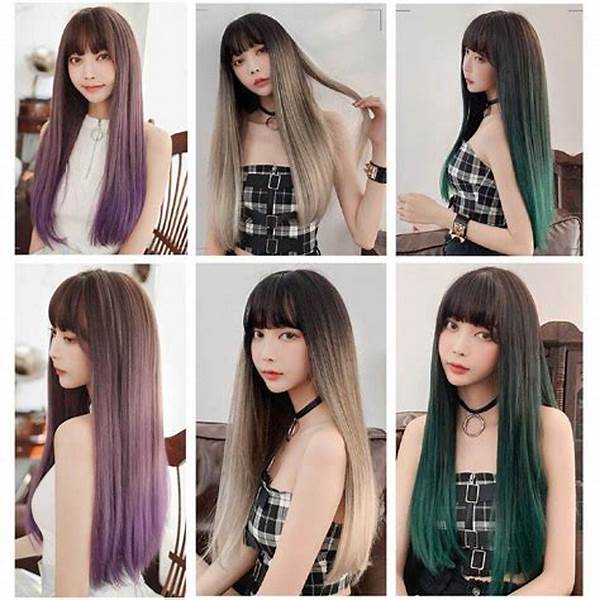 Model Rambut Panjang Dengan Poni Tipis