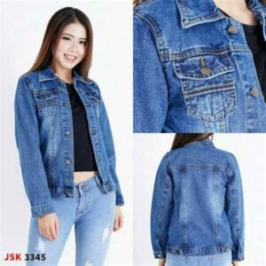 Jaket Denim Wanita Trendy Kekinian