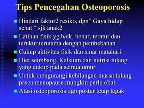 Pencegahan Osteoporosis Melalui Nutrisi