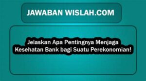Jelaskan Apa Pentingnya Menjaga Kesehatan Bank Bagi Suatu Perekonomian
