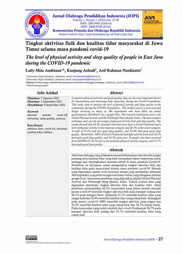 Aktivitas Fisik Dan Kualitas Tidur