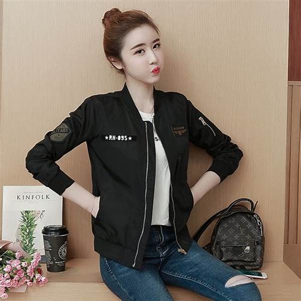 Jaket Wanita Gaya Korea Modern