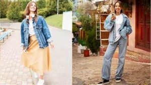 Gaya Santai Jaket Denim Wanita